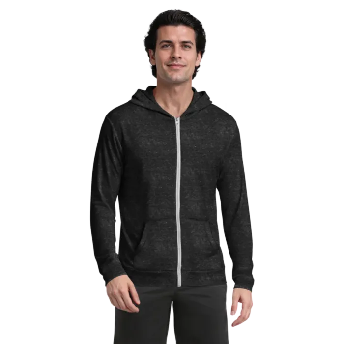 Black Triblend Zip