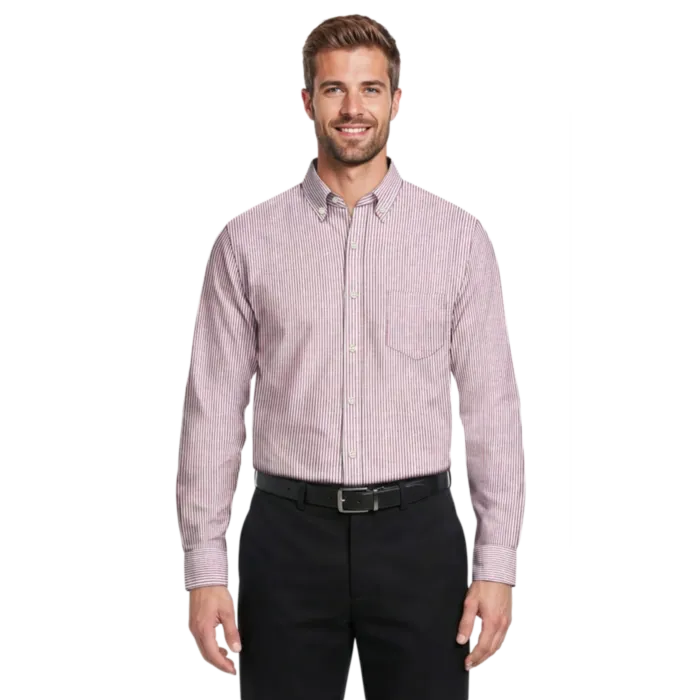 Burgundy/White Stripe