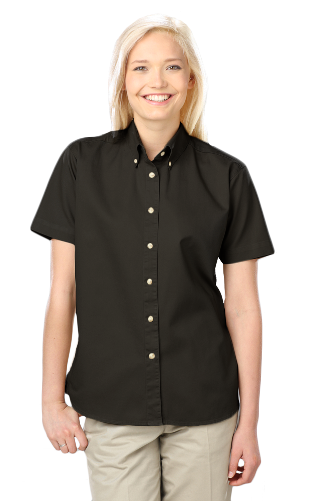 BG6213S Blue Generation Ladies’ Short Sleeve 100% Cotton Twill Shirt