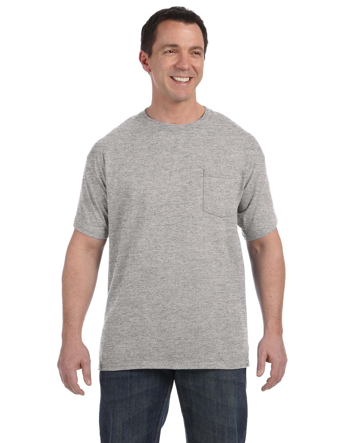 H5590 Hanes Men's 6.1 oz Tagless Pocket T-Shirt