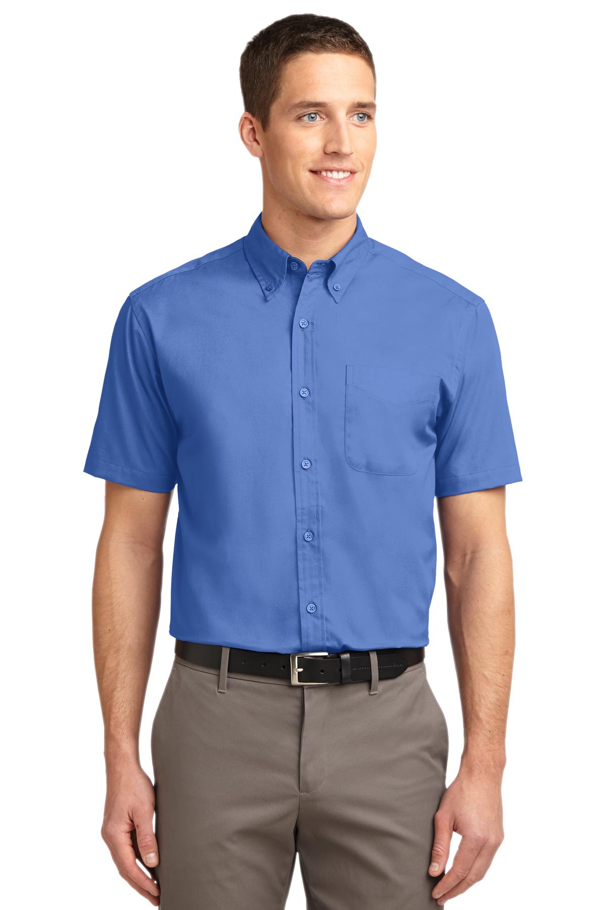 Available in 27 Colors 5X Mediterranean Blue Port Authority Short Sleeve Easy Care Shirt S508