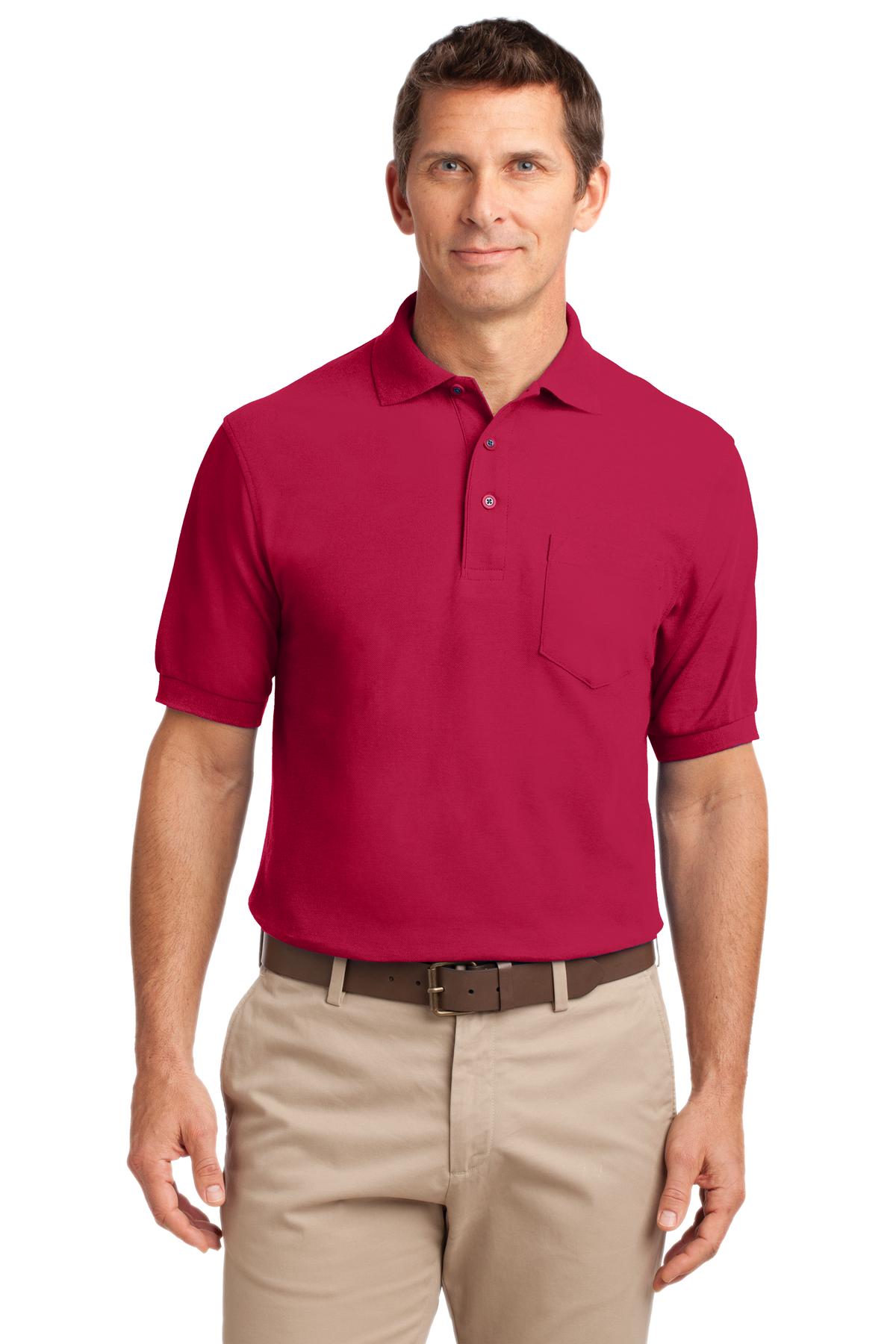 TLK500P Port Authority Tall Silk Touch Polo with Pocket 